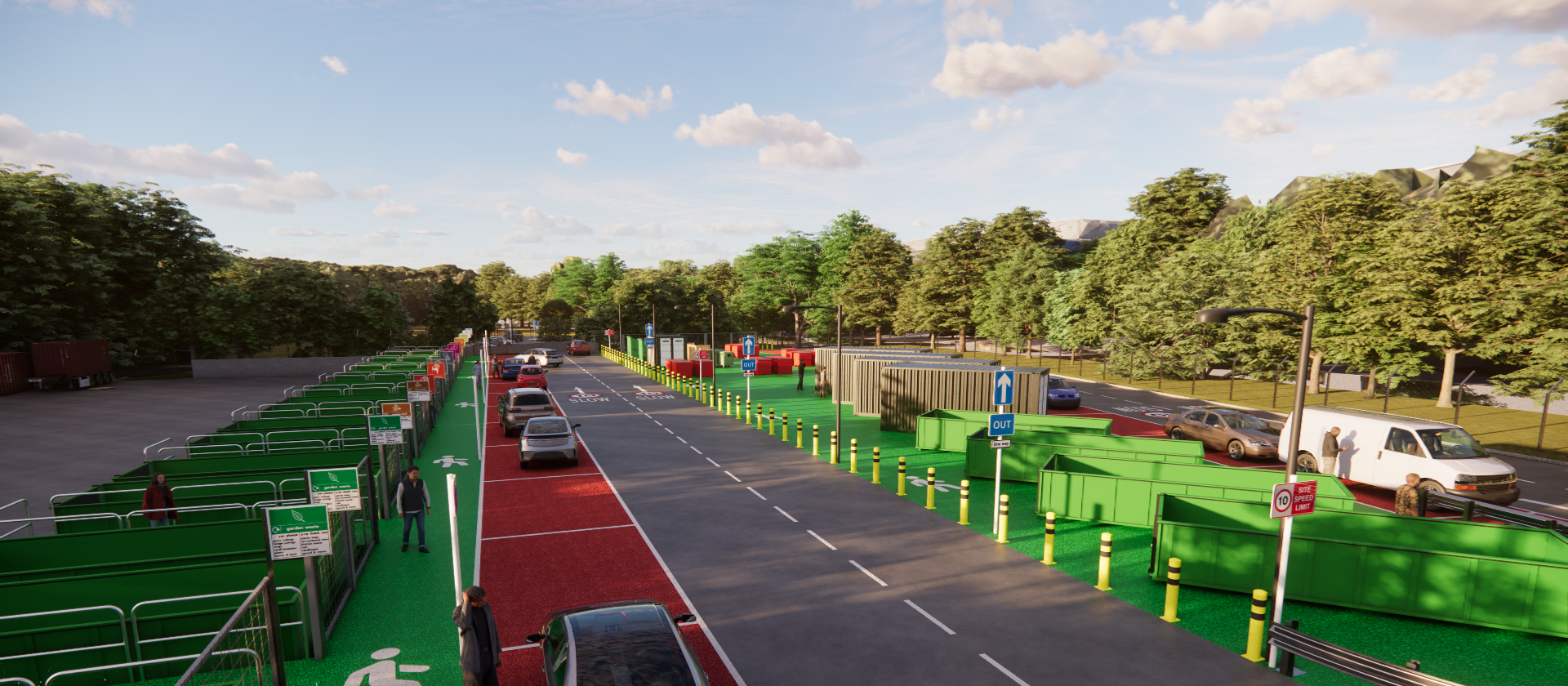 Professional waste recycling centre facility